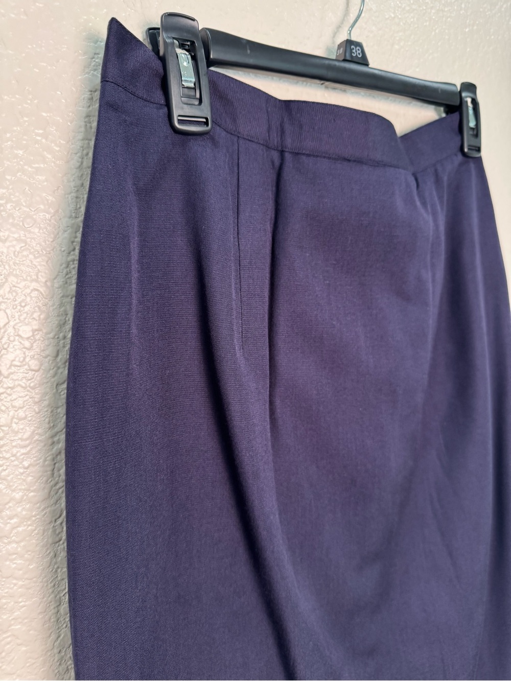 Vintage Christian Dior Navy Blue Midi Pencil Skirt Size 10 High Waist Made USA - Picture 6 of 13
